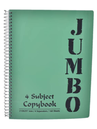 Jumbo 4 Subject 160 Sheets - كشكول جامبو 4 فاصل 160 ورقة