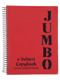 Jumbo 6 Subject 240 Sheets - كشكول جامبو 6 فاصل 240 ورقة